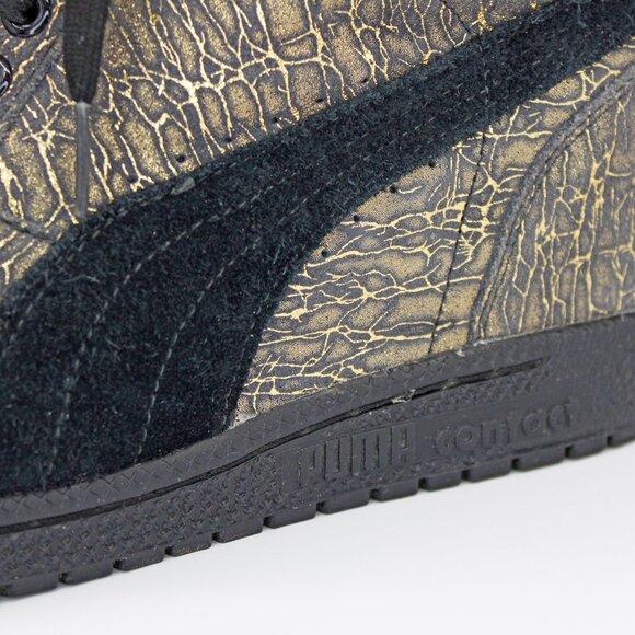 Puma Sky Wedge Gray/Gold Thread Iridescent Womens High Top Sneakers: Size 9.5 - Picture 8 of 9